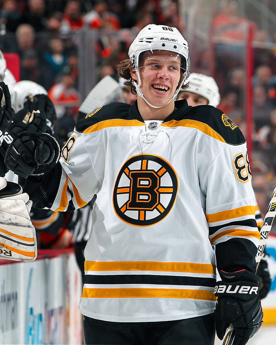 NHL's tweet photo. Congrats to David Pastrnak on being named the 28th captain in @NHLBruins history! 🍝 https://t.co/hFhC7dx8gF