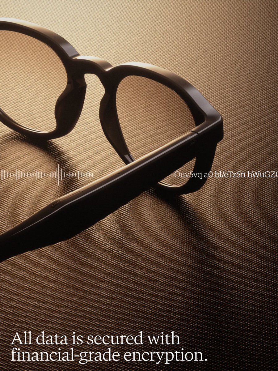 heyVONDER's tweet photo. Privacy isn’t a setting. It’s built into the hardware.

Patented bone-conduction microphones that hear your voice, not the room. Need to include the room? Switch to Meeting Mode, only with permission.

Text only. No audio stored. No biometric data.

One button. Everything off the record.

All protected by financial-grade encryption.

Privacy wasn’t an afterthought. It was the starting point.

Pre-order tomorrow, 6AM PT → https://t.co/J19vbsjOzI + https://t.co/SCEklqKx3h

#VONDER #PrivacyFirst #MadeForYourMind
