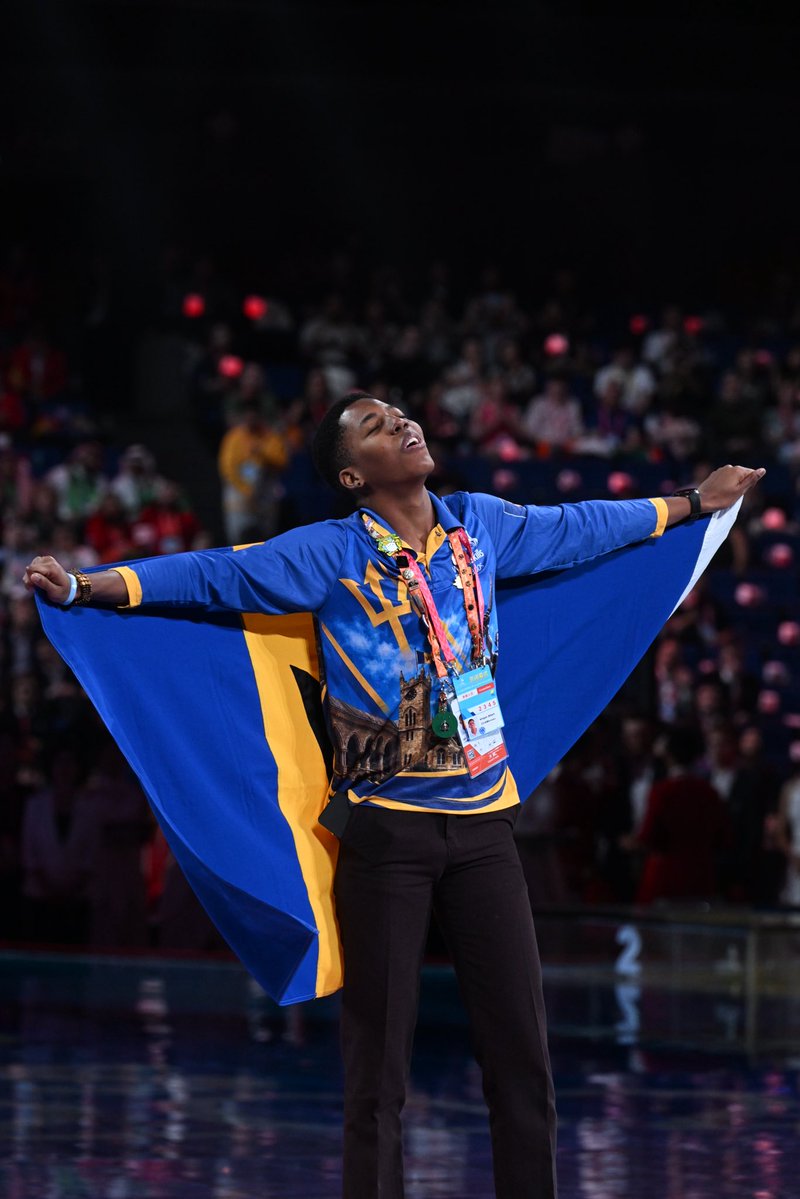 miaamormottley's tweet photo. Khajon Albert, you have made Barbados proud! 

Your bronze in Intelligent Security Technology in Shanghai has secured our first @WorldSkills competition medal!

As we approach 60 years of Independence and five as a Republic, this is why we must keep creating opportunities for our young people to excel as global citizens with Bajan roots.

My heartfelt thanks to Team Barbados, the trainers and families who supported this journey.

To every young Barbadian watching, there is a place on that world stage for you too!