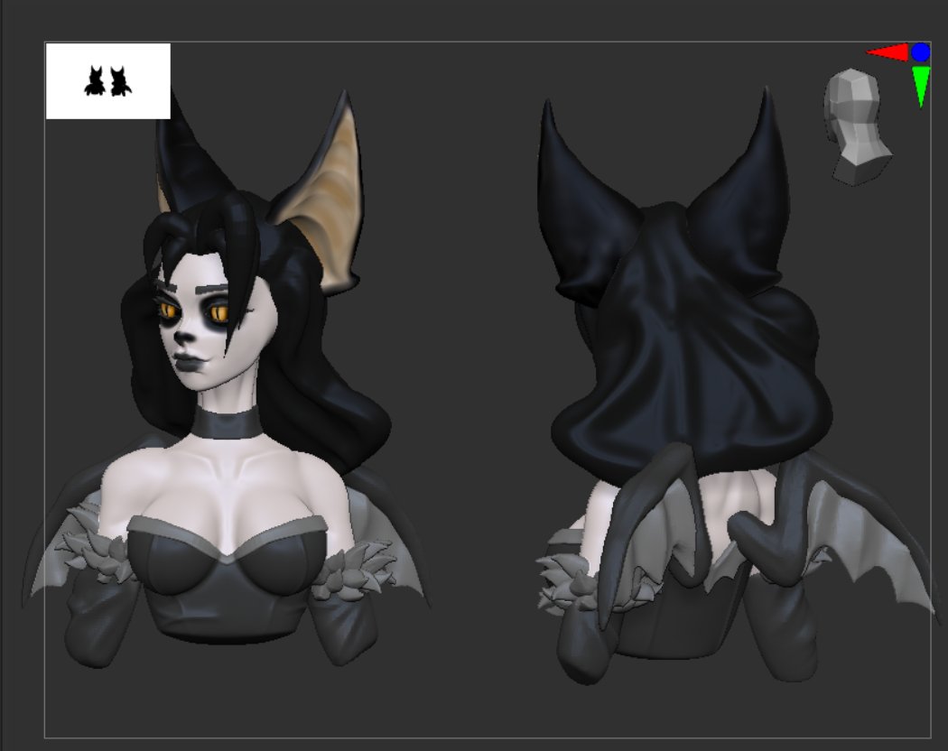 SleepySoul3D's tweet photo. Learning Zbrush!  | Batgirl 🦇

#Zbrush https://t.co/nMD7in0KWB