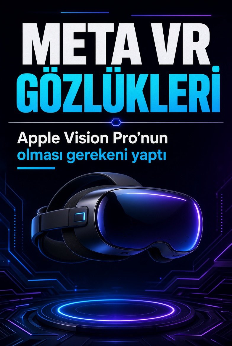 TrendXTeknoloji's tweet photo. Meta’nın yeni VR gözlükleri Apple’ı solladı!
Mark Gurman: “Vision Pro’nun olması gereken buydu.”
#Meta #VRGlasses #Apple #VisionPro #Tech https://t.co/TTnAnJrsHK