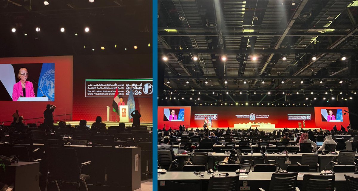 JanMBeagle's tweet photo. At the #CrimeCongress, I shared @IDLO’s experience and highlighted the need for people-centred approaches, stronger cooperation against organized crime, and justice systems fit for the digital age.
Safer communities and accountable institutions don't happen by chance. They are #PoweredByRuleofLaw.
Read my statement: https://t.co/NTY6Duih2b
@UNODC @MOJ_UAE