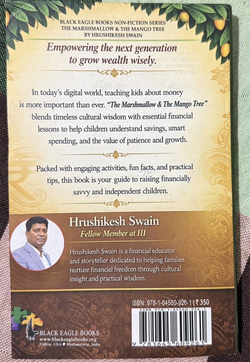 saipjena's tweet photo. “The best time to start saving was yesterday.The second best time is NOW!”
—The Marshmallow &The Mango Tree
ଆମମାନଙ୍କର ଅତି ପ୍ର��ୟ @RishiHks ଭାଇଙ୍କ ଲିଖିତ ବହି। #LetsTalkFinance
କିଣିବା ପାଇଁ ଲିଙ୍କ୍👇🏽
https://t.co/mMPKPYICmQ https://t.co/sYaUc2D5wU