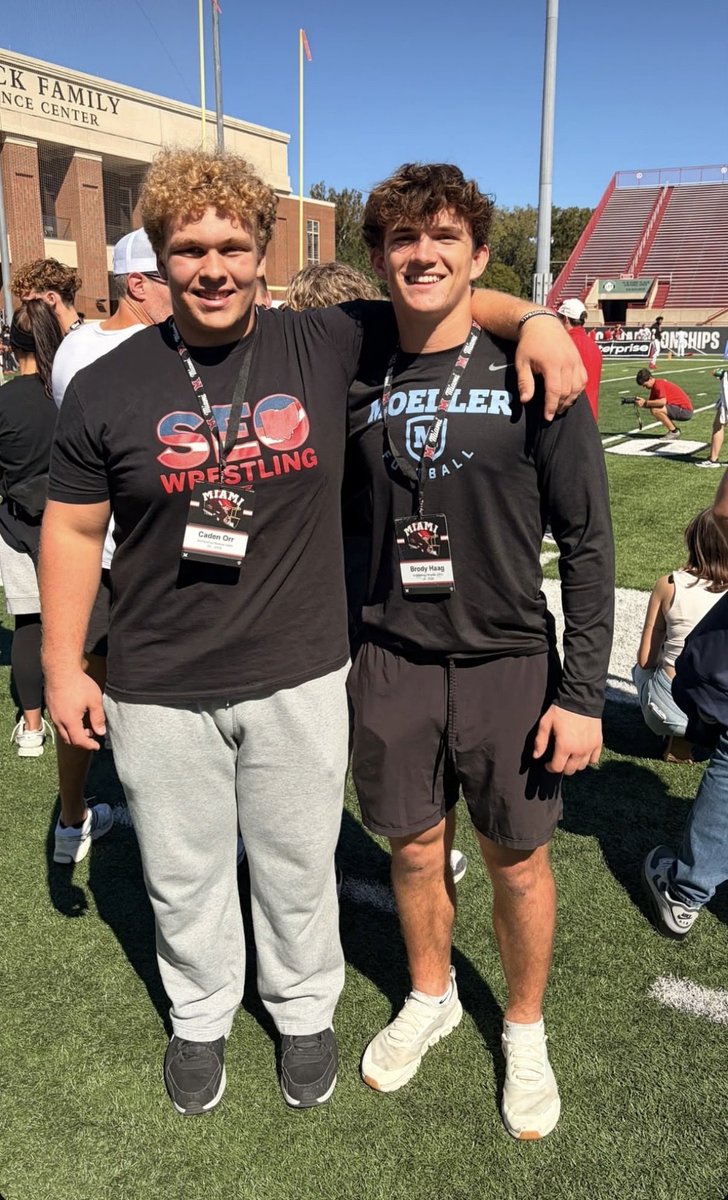Brodyhaag11's tweet photo. Had a great game day experience yesterday in Oxford! Great win by @MiamiOHFootball. Thank you @LeoOtt123 and @CoachPlum_ for the incredible hospitality!

@Coach_B10 
@CoachGray70 
@CoachNickSharp 
@BigMoeFootball https://t.co/DP1CFhk7XR