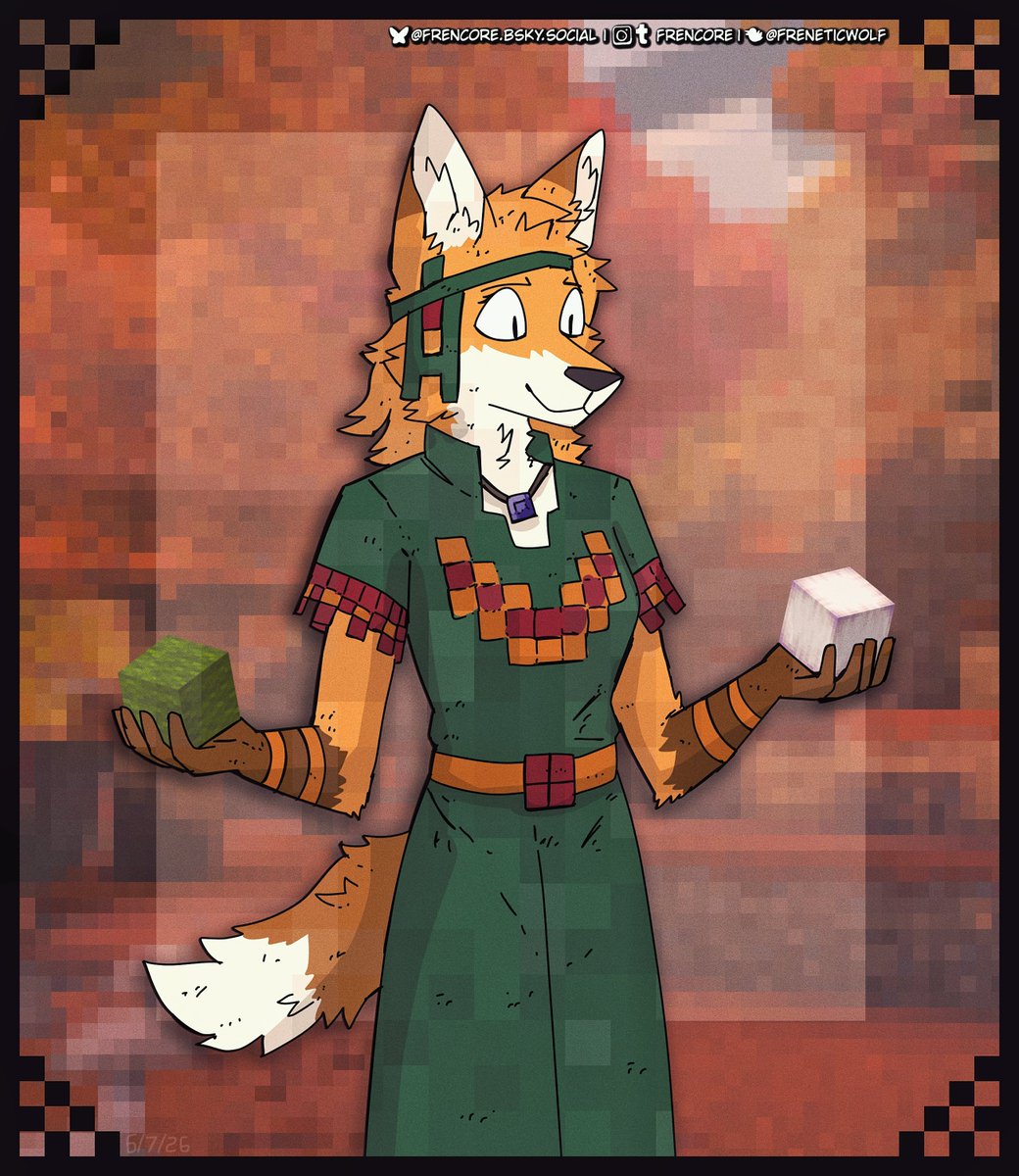 FreneticWolf's tweet photo. Lady Agnes but as a fox https://t.co/DY67AYzKJK