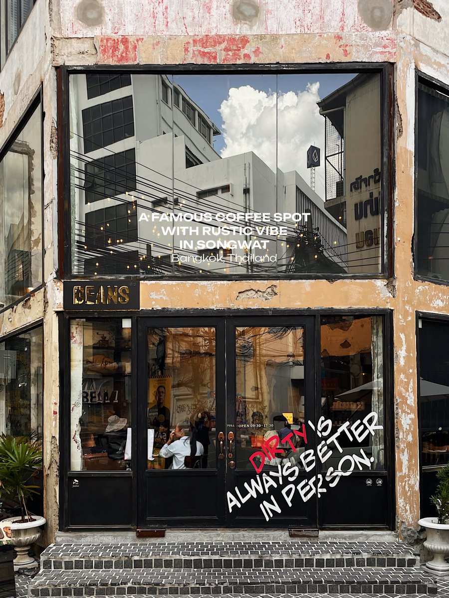 XiaoRodrig5q's tweet photo. A great coffee spot for a break after exploring the hot Song Wat area. I instantly fell in love with its rustic, cozy space and warm lighting. The quieter upstairs area was perfect. The coconut latte was refreshing and surprisingly delicious, while https://t.co/n2CtUL0hXO