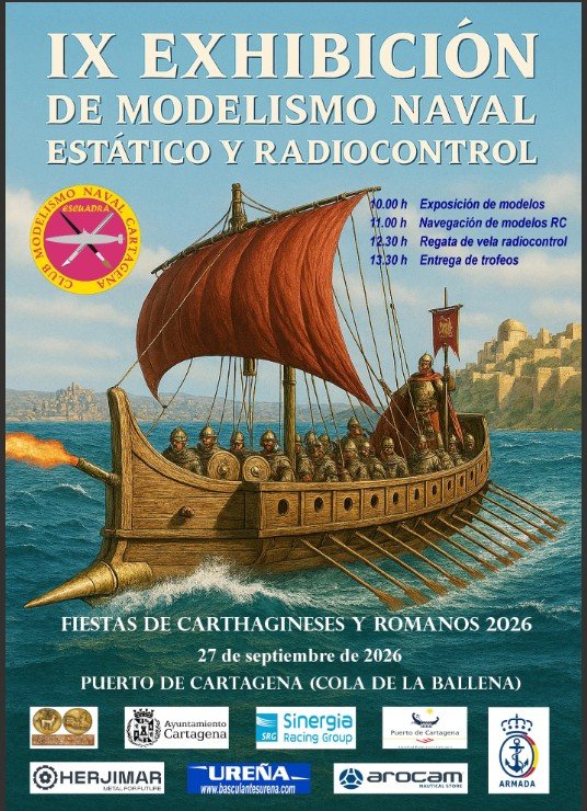 veronicadoval's tweet photo. IV EXHIBICIÓN de MODELISMO NAVAL ⛵️ e la trimilenaria ciudad de #Cartagena #RegióndeMurcia
#Modelismo #naval #navamodelismo #RegiondeMurcia #Murcia #Ferrol #Alicante #Málaga #Valencia #Barcelona #Comillas #Llanes #Lisboa #Vigo #ACoruna #Arteixo #Mojacar #navales https://t.co/COnwPQ9Pw7