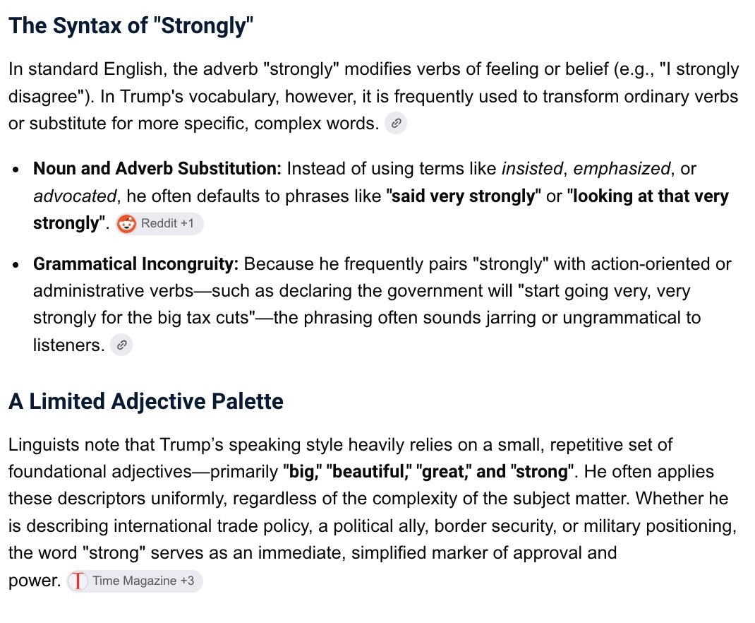 chalkystring's tweet photo. @reggiebblue @atrupar 💯🎯
Also, his continued inappropriate &amp; awkward use of the word "strong" is like nails on a chalkboard.
Limited vocabulary with verbal diarrhea is a bad combo. https://t.co/Ko8k9eMEl7