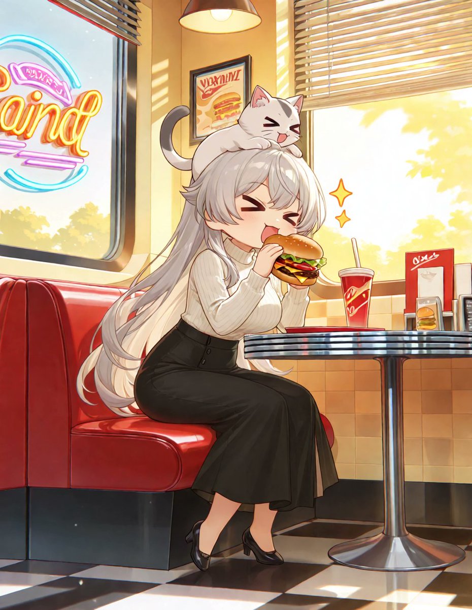 pea2m1xf's tweet photo. #pixai #AIArt
銀髪お姉さん：woman with silver hair https://t.co/JbUEDgYDA9
