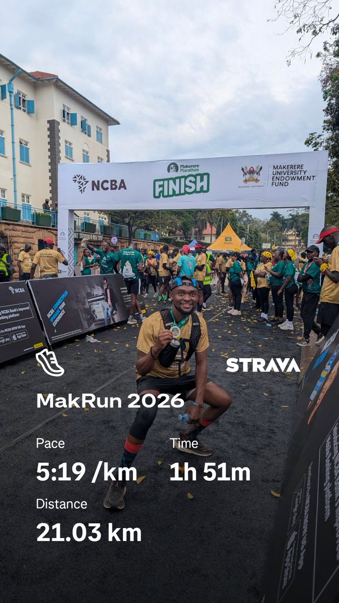 ma_lo_mo's tweet photo. Hit my sub 2hrs target @MakRun_Ug. @imarathonug tujja tujja...... https://t.co/NF51uGO8hd