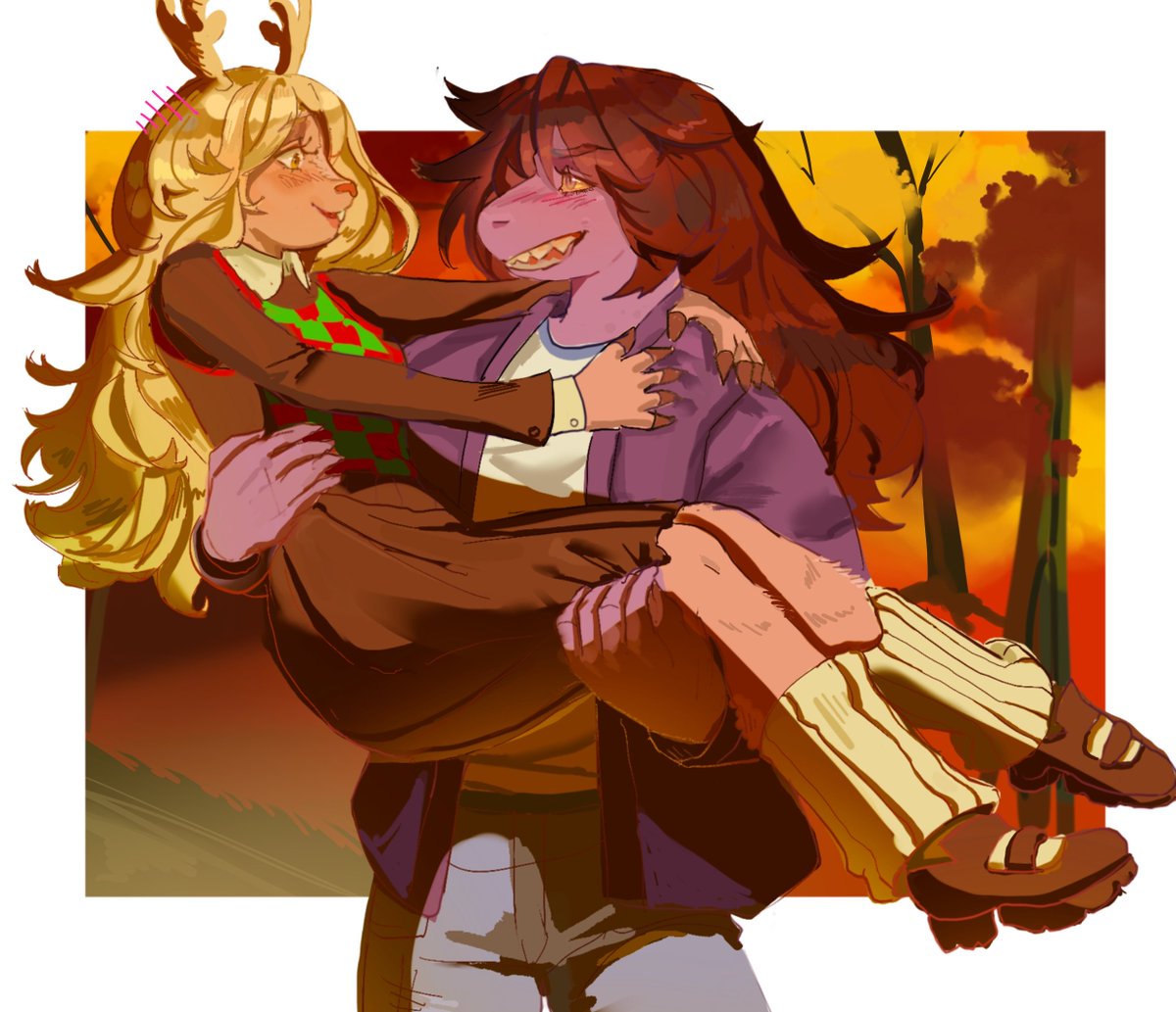 ajdrawss_'s tweet photo. Started ch 5 yuri is real #deltarune #suselle https://t.co/GaUsXpKqUu
