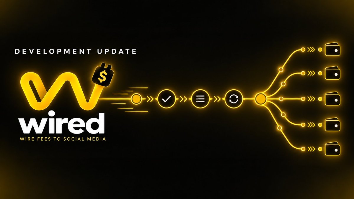 wiredupbnb's tweet photo. We have been tightening the infrastructure behind the platform and creator fee distribution. Recent improvements include:

• Faster fee detection and processing
• More reliable payout execution
• Clearer transaction and distribution tracking
• Improved wallet and network stability
• Stronger foundations for additional social platforms and chains

We are scaling WIRED to make creator revenue simple, transparent, automatic, and resilient.