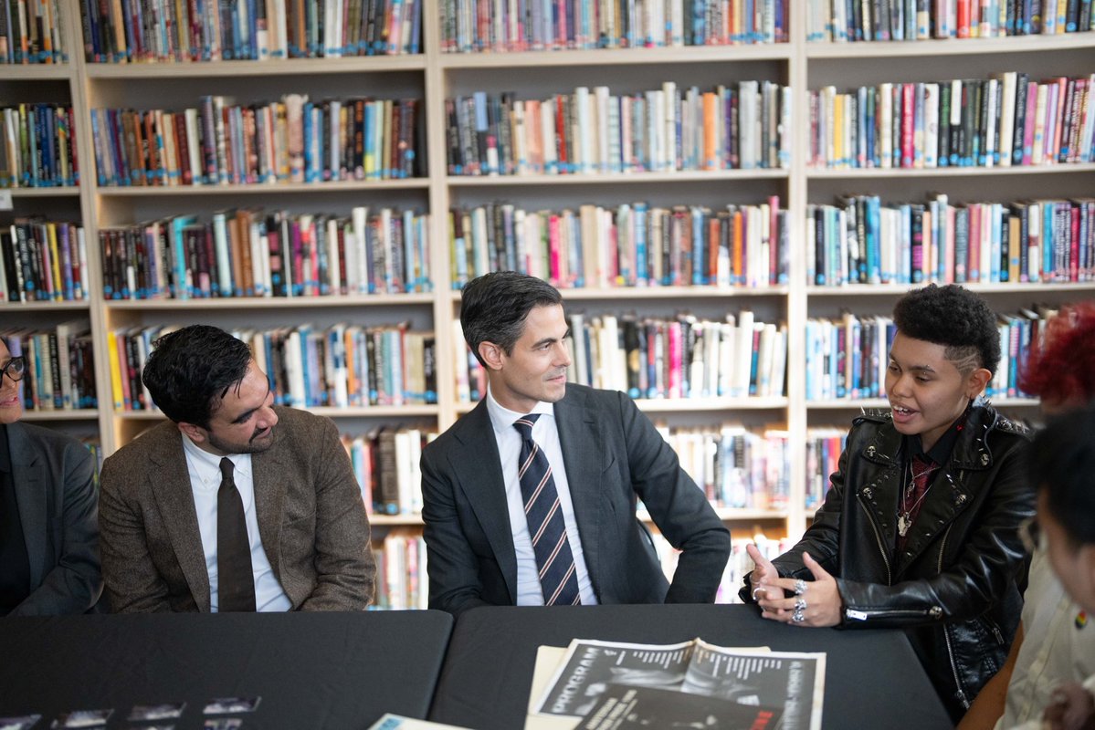NYCMayor's tweet photo. New York City is the birthplace of the modern LGBTQ+ rights movement and has long been a refuge for those seeking community, dignity, and a place to call home.

This week, I visited The Center alongside Prime Minister Rob Jetten of the Netherlands to learn how this vital institution supports our city’s LGBTQ+ youth. 

At a time when LGBTQ+ communities around the world face uncertainty, New York City remains committed to protecting, supporting, and celebrating LGBTQ+ New Yorkers.