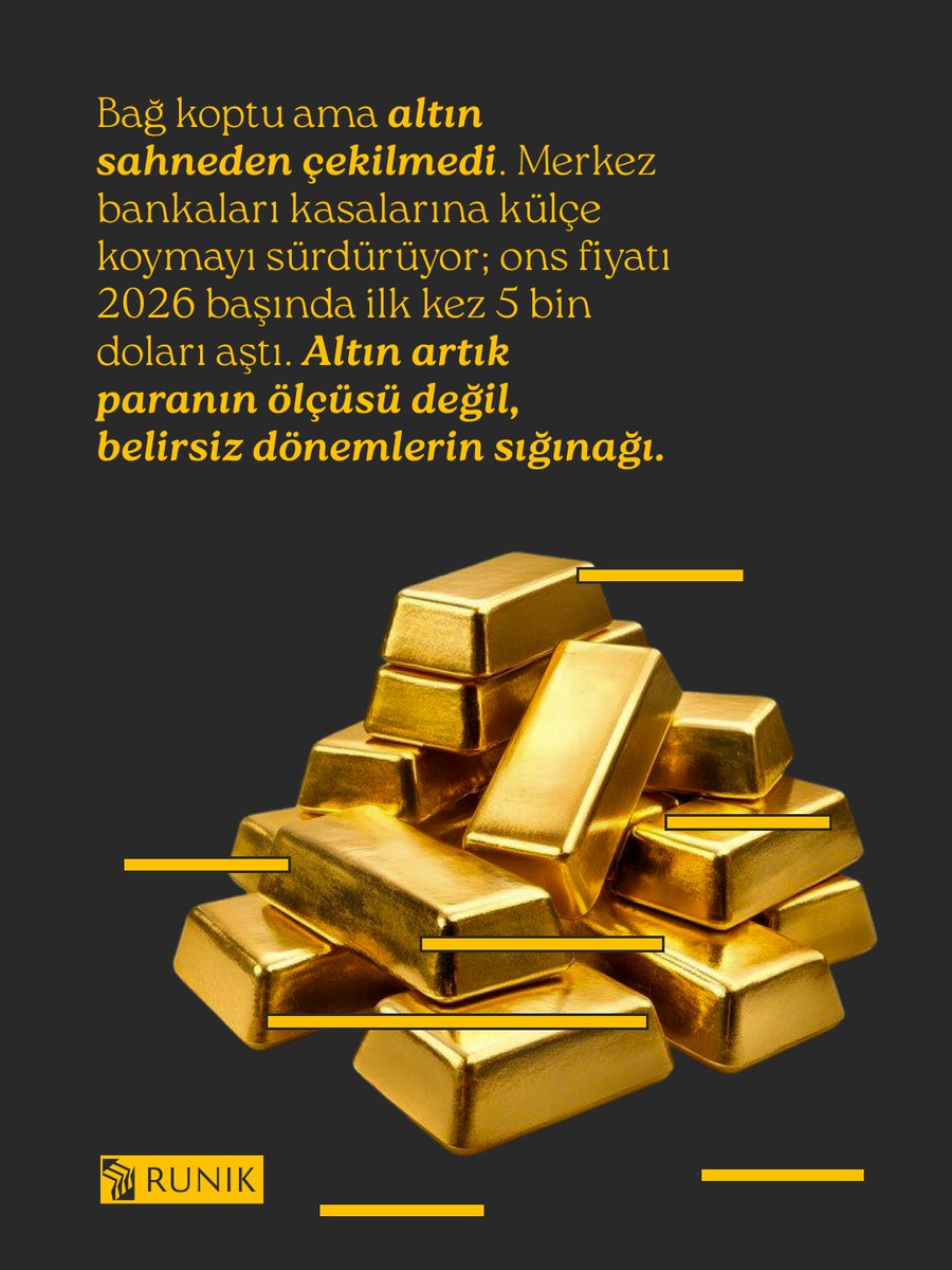 RunikKitap's tweet photo. Altın artık paranın ölçüsü değil; merkez bankalarının kasalarında ve yatırım dünyasında değerini koruyan bir varlık. https://t.co/RuPJVdoU4G