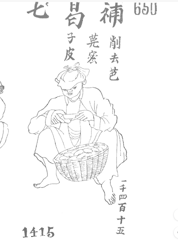 Liulunnotcute's tweet photo. Bổ hạt mít
“七𖿱”的形成演變是複雜的
七（thất, 義“7號”）->假借-> 失（thất, 義"失"） ->訓讀-> 𠅎（mất）->假借-> 七𖿱（mít, 義"菠萝蜜", “mít”是“蜜”）
源：Technique du peuple Annamite，第1415影 https://t.co/09t4XhzXh0