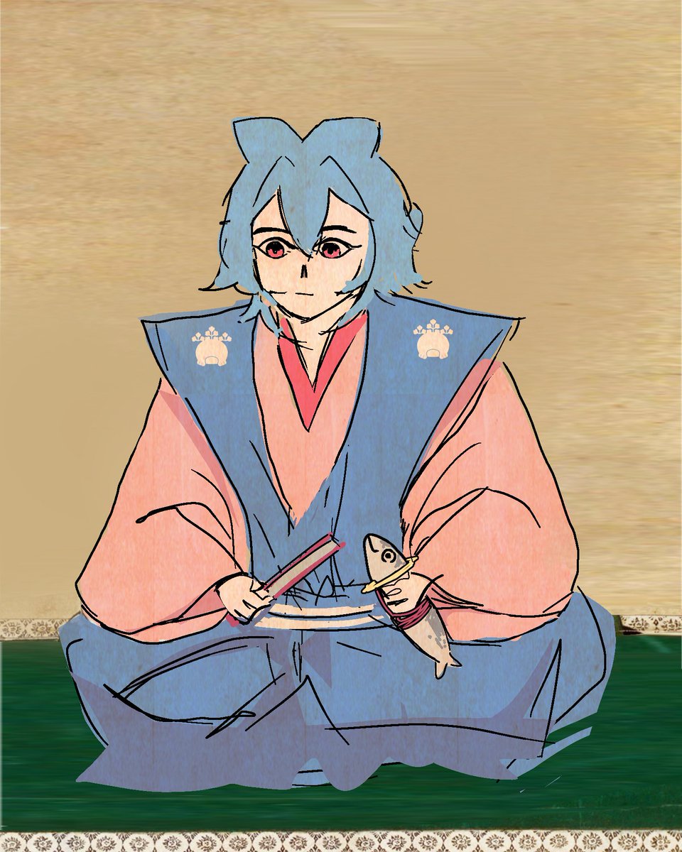 scarfed_key's tweet photo. Oda Lazulaga, feared fish Daimyō of the Sengoku period. Her ambition is to unite all the oceans.
#paintfins https://t.co/kXz26NnYlG