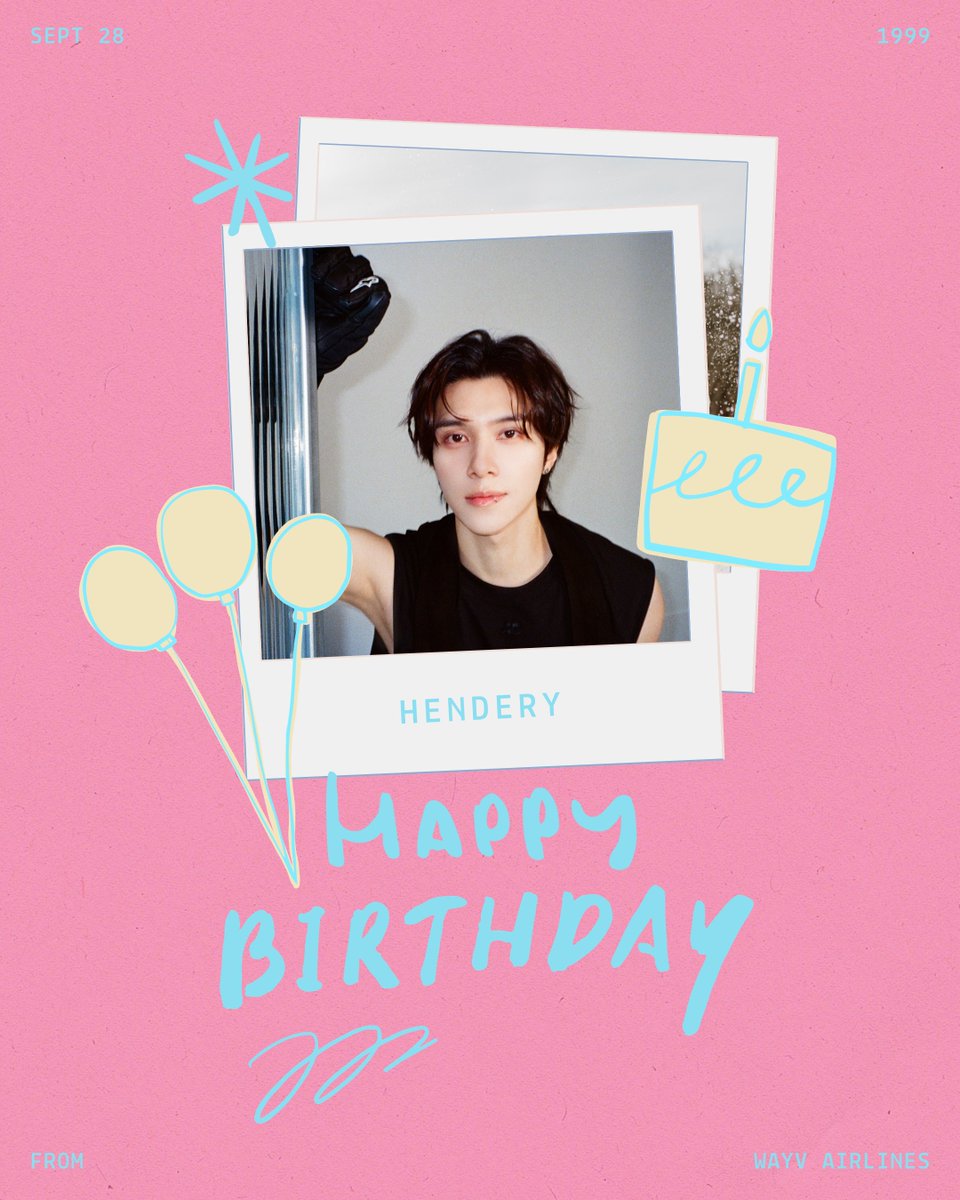 WayV_Airlines's tweet photo. Dear HENDERY, you are 𝗛umble, 𝗘nergetic, 𝗡ice on our ears and eyes, a 𝗗reammaker, 𝗘verlasting, 𝗥eady to always give us your best and 𝗬et we know we have only begun to see all the beautiful parts of you. 

We hope your 27th birthday is filled with love and everything good so that it can match you perfectly. It's no secret, we'll always have a crush on you 🩷

Happy Birthday from your loving WayZenNies!

#HAPPYHENDERYDAY
#ExtraordiDERY27