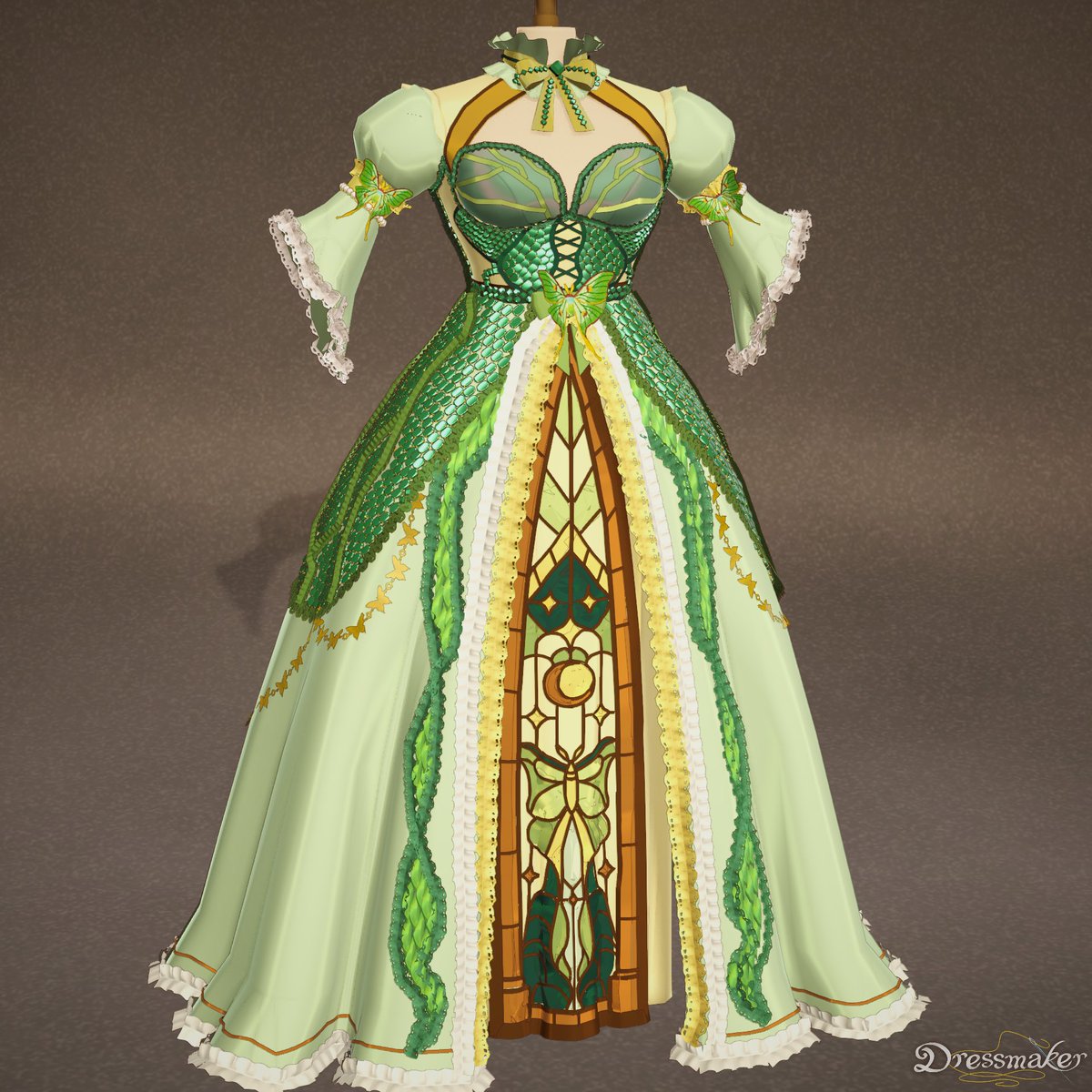 vampikoi's tweet photo. @NotNarkissa thank you so much! and absolutely not yours is gorgeous!!! hahaha this one didn’t have too many pins since i mostly used beads and gems but omg my stained glass dresses were so hard to see with all the piping https://t.co/YQ8z9uTzQ5