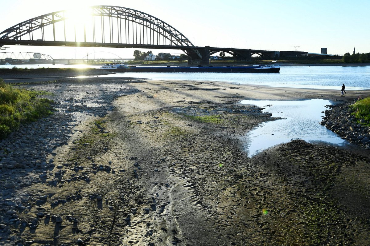 Nuestromar's tweet photo. Low Rhine Levels Force Companies To Adapt To New Normal: By Eva Brendel and Marilen Martin Sep 26, 2026 (Bloomberg) –The halls of the Development Center for Ship Technology and Transport Systems in Duisburg, Germany are lined… https://t.co/8s6sX4wQ7b #drought #Rhine #rhineriver https://t.co/rsU29yXWOk