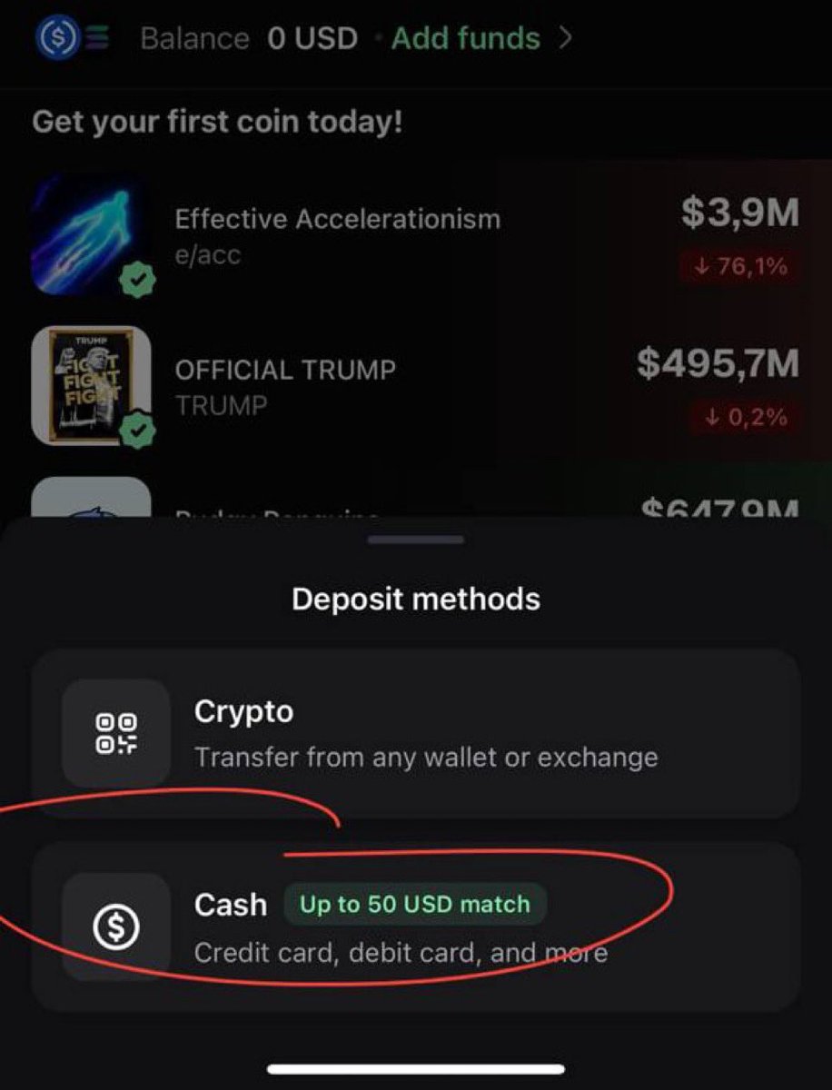 Agent69420's tweet photo. sign up with my ref → https://t.co/Lpy2BmUyQX
deposit $60+ with a bank card
verify KYC
get up to $50 matched

takes 5 minutes. you deposit once and they add up to $50 on top

only for the next few days, so don’t sleep on it https://t.co/3U66dPxY8W