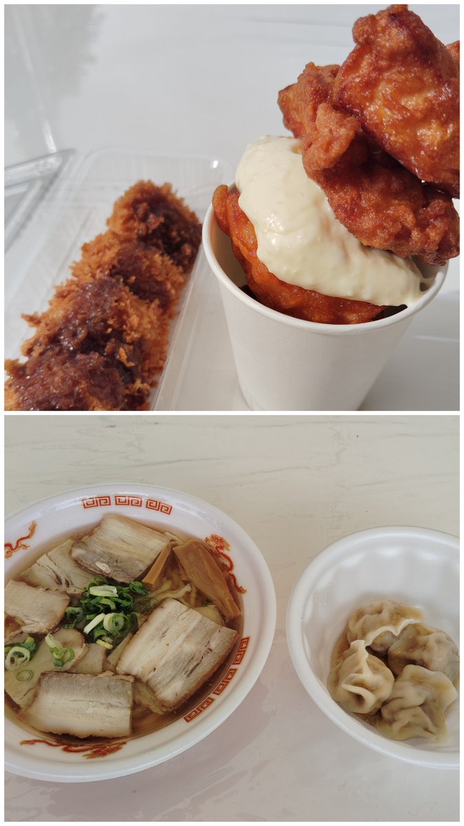 qF9fUKnyQbeEGcV's tweet photo. 餃子からあげ祭行ってきた
#Amphoria
#餃から食べてアンフォリア
初めましてでした。#茜袖うた と本日限りのスリジエコラボも良かったです。きっとレアなやつ!
ラスイチで購入したハイマウントのいもフライ。初めて食べたけどこれも美味かった https://t.co/nTpLi83N55