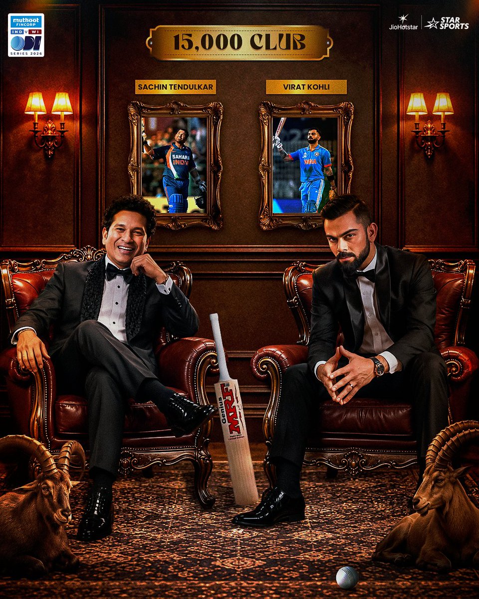 StarSportsIndia's tweet photo. #ViratKohli etches his name into another elite record! 👑

15,000 ODI runs in just 303 innings, faster than anyone before him! 🐐

A landmark only two have ever reached! 🔥

#INDvWI 1st ODI 👉 LIVE NOW 👉 https://t.co/zk2ABY21JG https://t.co/4JD71yGDG3