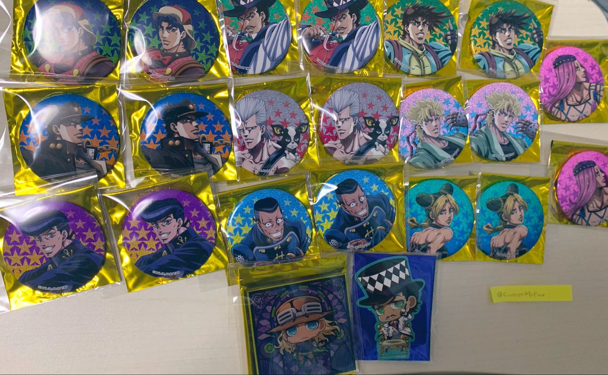 CutestMyFav's tweet photo. 【交換】
ジョジョの奇妙な冒険 ジョジョワールド THE JOJOWORLD グリッター缶バッジ アクリルコースター ダイカットステッカー 第2弾

【譲】
画像

【求】
ジョルノ / ミスタ

まとめて交換して下さる方優先
リットリンク読んで頂けると幸いです。
お気軽にお声掛け下さい🍀 https://t.co/vSq4Q3Ylyu