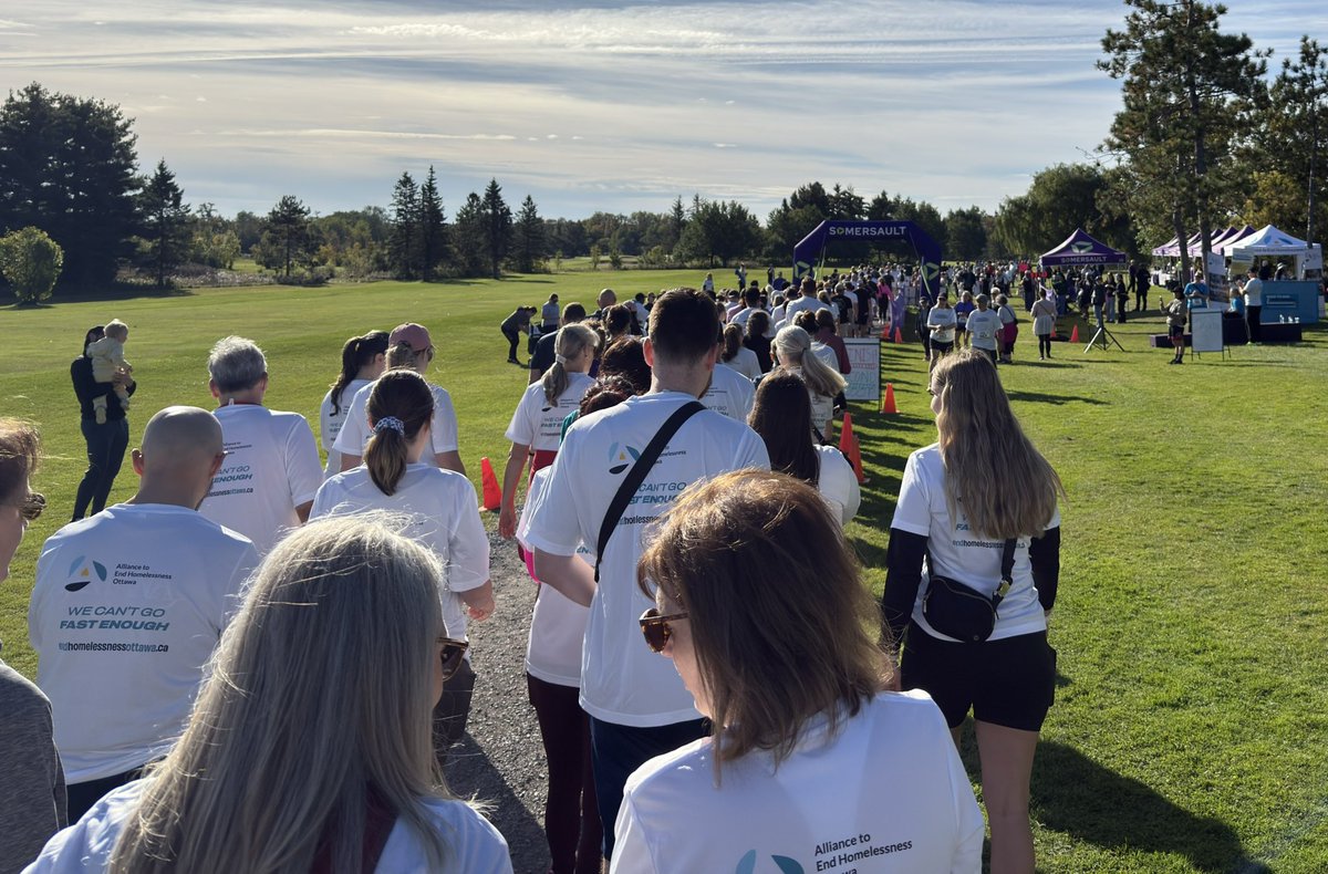 Go_Taylor's tweet photo. A great day to join the Race to End Homelessness! Thank you to the @OttawaAlliance @ochottawa @ysb_bsj and all the other great organizations working towards the day when we move homelessness from the front pages to the history pages. Like the shirt says: We can’t go fast enough! https://t.co/ab85Uwcbt6