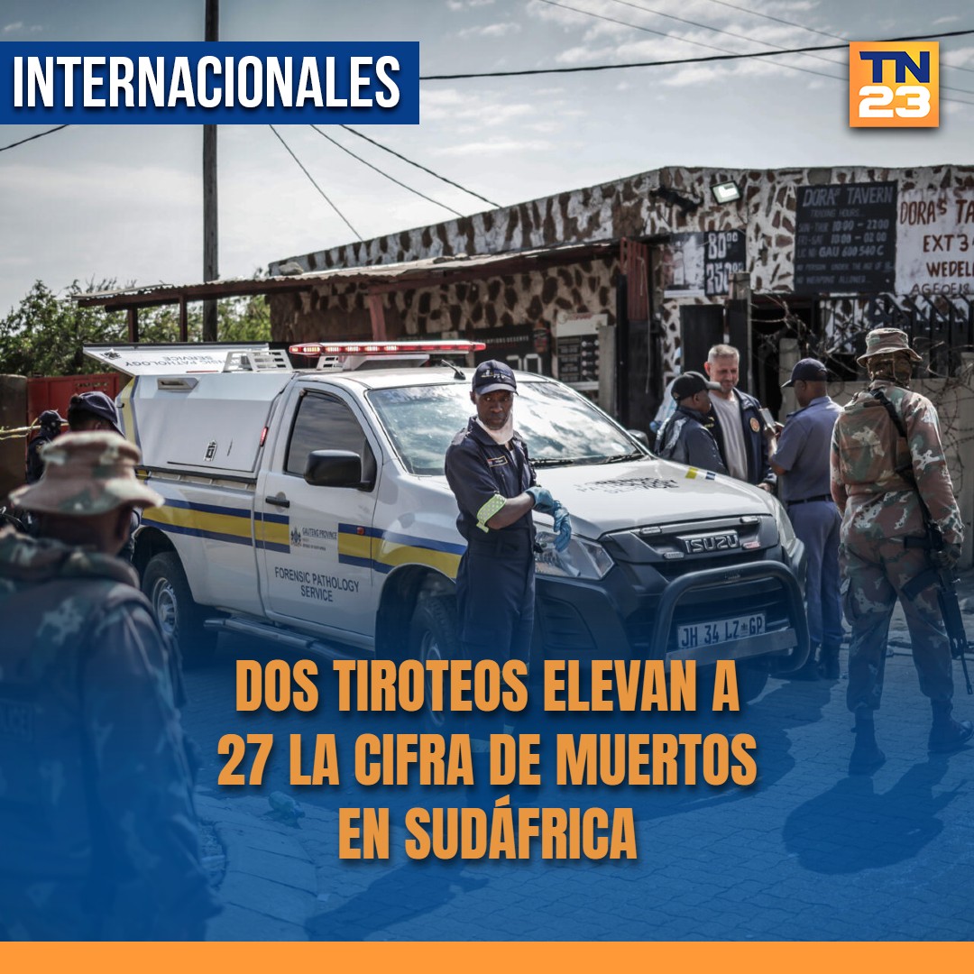 TN23NOTICIAS's tweet photo. https://t.co/8tt2sn48iy ⬅ Sudáfrica reporta 27 fallecidos tras dos #tiroteos 🕊️💥 https://t.co/eTV3b6TqEz