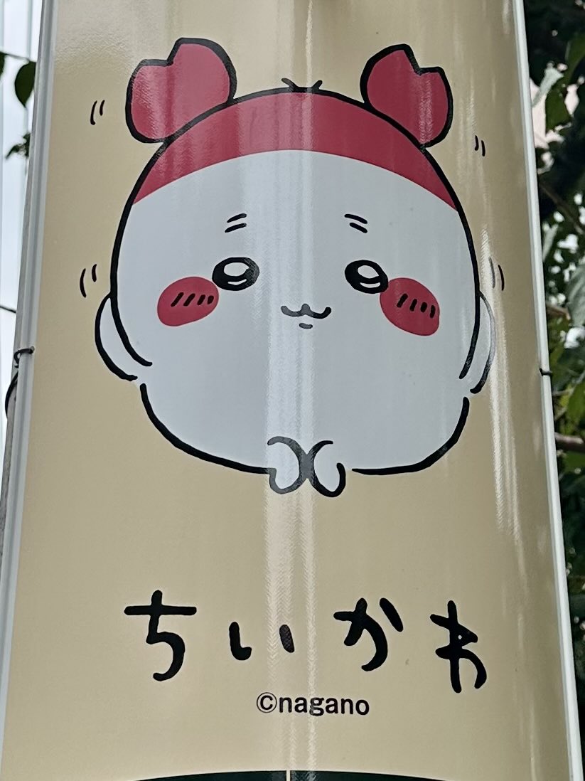 hismism's tweet photo. あるよって噂を聞いたから、家族みんなで本日のちい活。
ハマると分かっていたから頑張ってハマらなかったのに…！案の定だよナガノ先生…！！
#ちいかわ 
#ちいかわ電柱 https://t.co/vgiQ17EZNY
