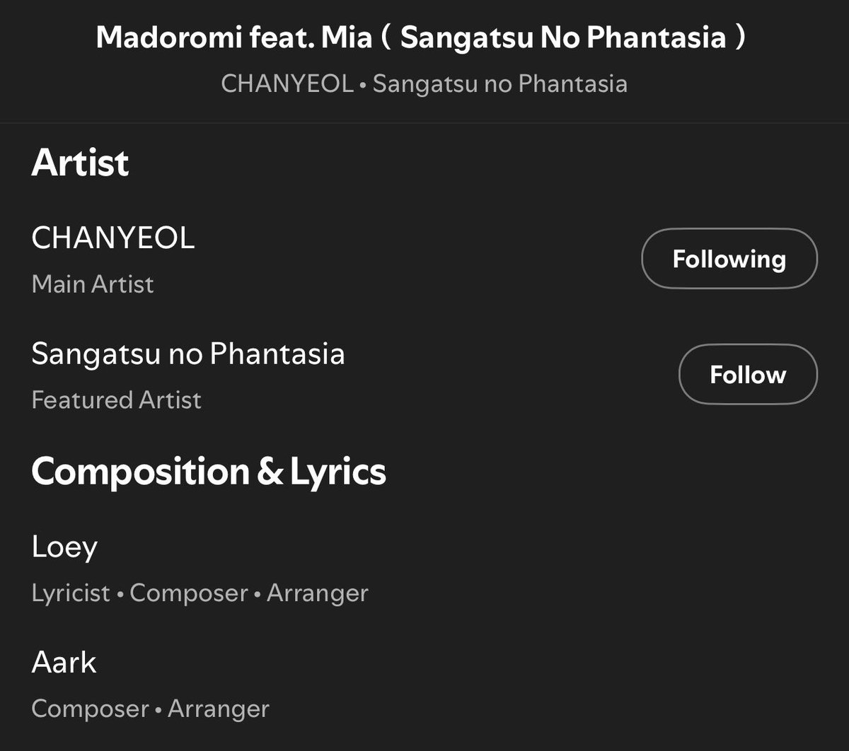 no_loey_no_life's tweet photo. CHANYEOL participated in producing 2 songs ✨

Track 2 : Reburning
ㅡ Composer and Arranger

Track 6 : Madoromi
ㅡ Lyricist, Composer and Arranger

#Tabi_Is_Out
#CHANYEOL_TABI
#CHANYEOL_旅 https://t.co/anmpEbODFb