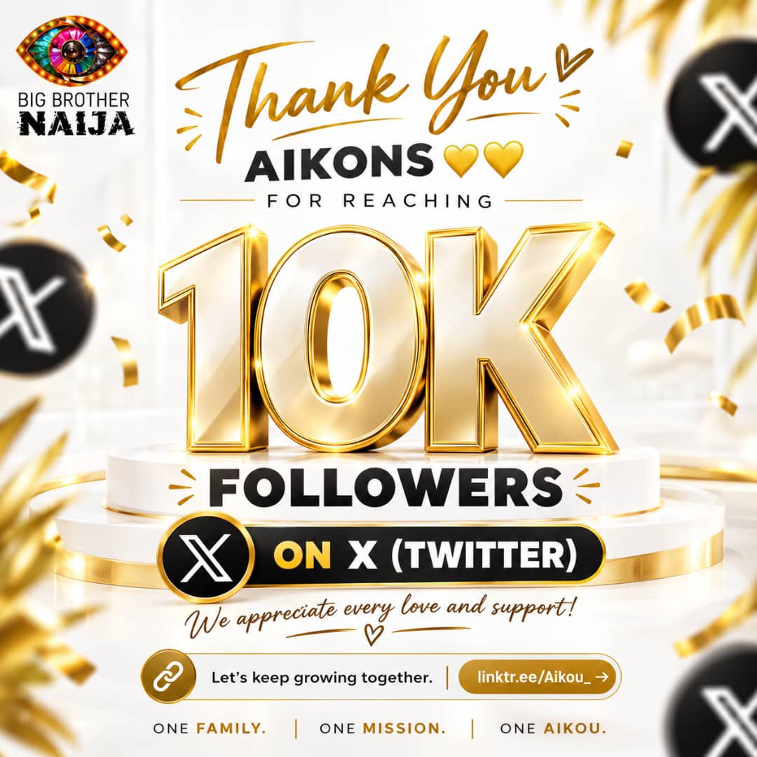 AikouAjanaku's tweet photo. 10,000 AIKONS ON X🥹💚

From the very beginning to 10,000 strong, every follow, repost, like, reply, vote, and every single person who has supported Aikou means so much. 🥹🫶🏽

This page is more than numbers it’s a community that has shown up for Aikou through every twist, every high, every low, and now, all the way to the FINAL! 🏆💚

10K today. The winner on Sunday?. 😉🔥

Thank you, AIKONS. We’re only getting started. 💚
#Aikou #BBNaija