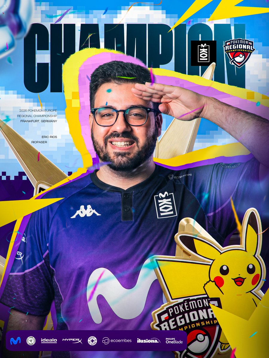 MovistarKOI's tweet photo. RIOPASER ES EL CAMPEÓN DEL REGIONAL DE FRANKFURT SIN PERDER UNA SOLA RONDA. 17-0. 

#goMKOI #MKOIWIN https://t.co/CwDV51hNlH