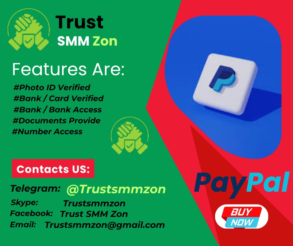 BadgettCan78218's tweet photo. Buy Verified PayPal Accounts: Complete Safety Guide

Required Services:
Telegram-  @trustsmmzon
WhatsApp-  +1(740) 707-9845
Gmail-  trustsmmzon@gmail.com

#Ireland #singapur #Denmark #Kenya #Germany #Sweden #Italy #Isrile #Norway #canada #England #USA #UK #Verified https://t.co/cfzqVwmyrw