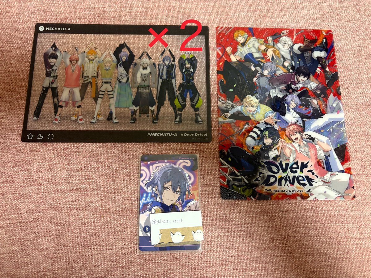 alice_usss's tweet photo. 【交換】にじさんじ MECHATU-A 1st LIVE Over Drive! ランダムカード

譲:画像1.2枚目

求:画像3枚目or定価＋送料（💕は１枚のみ）

コンプ目的のため、💕含むお取引優先。
比率違い検討可。郵送のみ。
検索からでもお気軽にお声掛けください。 https://t.co/pzq4IiUsQM