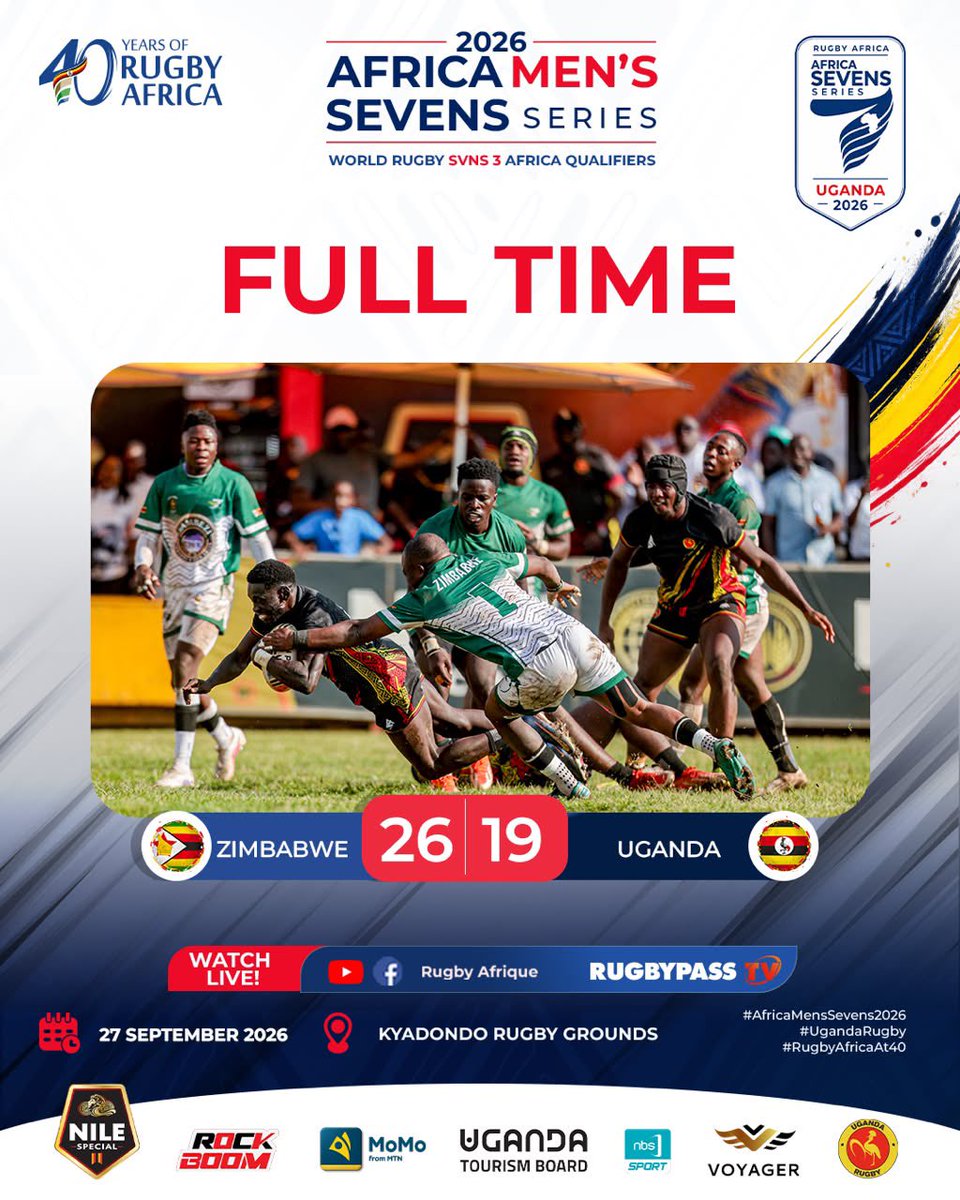AndrewOulanyah's tweet photo. 🥈🥈 
Solid shift, Gents!

Keep your heads up!

Congratulations, @ZimRugbyZW !

Special appreciation to all our partners and the 8th man!

@UgandaRugby @RugbyAfrique @Uganda_Sevens https://t.co/2sTNaJUUnk
