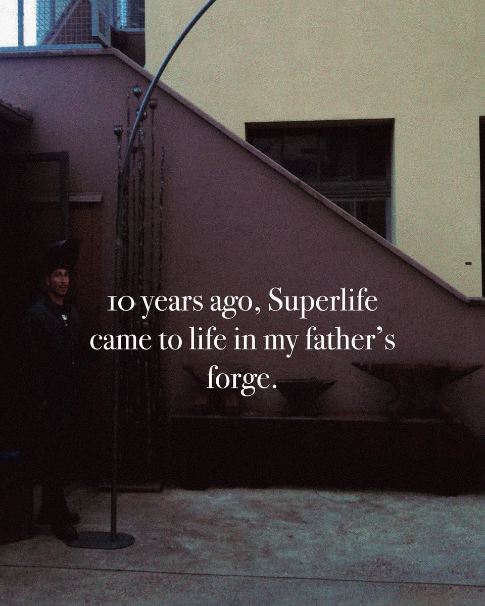 ClarkLysonmz4's tweet photo. Ten years ago, Superlife began in my father’s forge. What started as a passion for making became something bigger. Today, every object is still designed and made in Switzerland, shaped by craft, patience and countless hours of work. Thanks to you, https://t.co/uBZpBbITXw