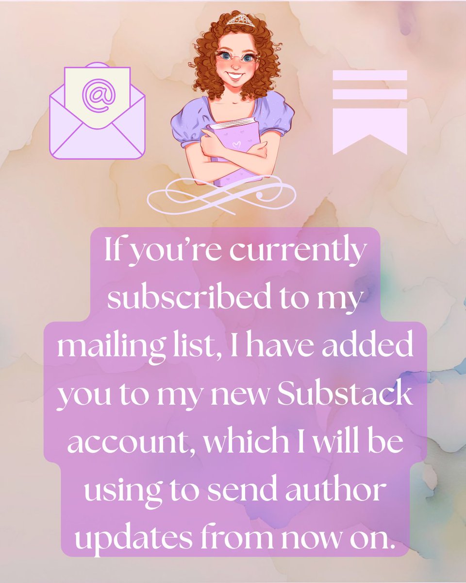 LisaDawnWrites's tweet photo. If you’re not subscribed and would like to join my mailing list, you can sign up at https://t.co/b7wFeat3VF

#indieauthor #mailinglist #substack #bookstagram https://t.co/fnTIAYvzrP