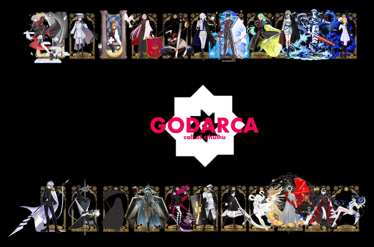 m4cky08's tweet photo. CoC6th「GODARCA」 
KP：夜詩アリアさん 
PC/PL：画像参照 （夜太さん作）
生還7名/殉職15名
魔術師、女教皇、教皇、恋人、戦車、隠者、塔　生還

お疲れさまでした https://t.co/oVuK6xb2V5