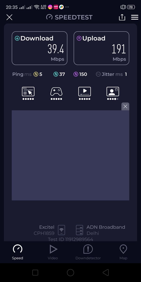Avii1990's tweet photo. @excitel_rocks It's 8:35 now since morning I'm getting sluggish speed, and you dare to mention internet high speed in your advertisement. 
Shameless on you. 
In plan of 200 mbps what I am getting is less than 40 mbps. 
You Pathetic people have ruined whole day and won't even extend my day.. https://t.co/MPexyFFeb9