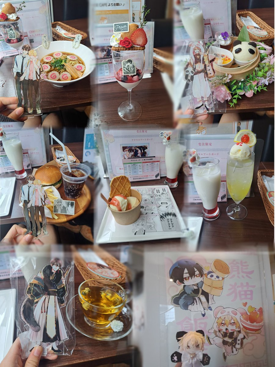 kabuomeso's tweet photo. しょま恋スマべ行ってきました🫶店内はヒロナオで埋め尽くされていて、恋人デートのバーガーや煩悩アイスなど、原作再現された食べ物が沢山あって本当にヒロナオの世界に入れたようで幸せでした🥹パンダモチーフ衣装のヒロナオが可愛くてグッズも沢山買わせていただきました💕🫶
#しょま恋スマべ https://t.co/odrIplgyzu