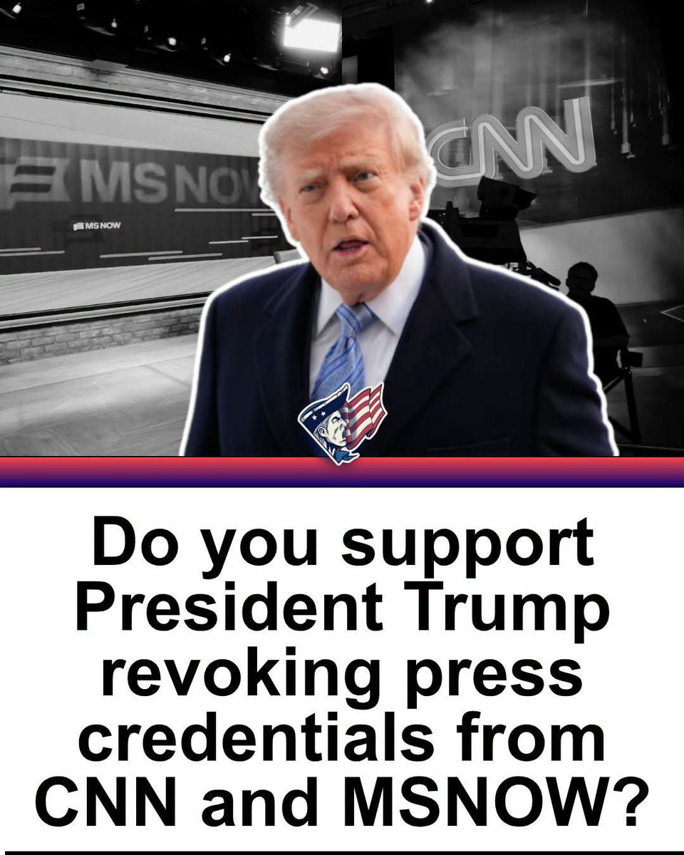 Kathyo72l's tweet photo. 📰 Trump Administration Moves to Remove CNN and MSNOW Press Credentials. https://t.co/AjEAtuMF5z