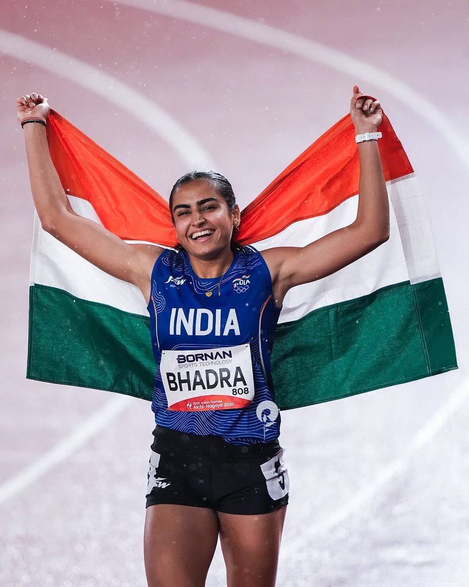 achyuta_samanta's tweet photo. Five more medals from Japan today! I am so happy to see my KIITians win for India at the 20th Asian Games in Aichi-Nagoya.

Sarvesh Kushare cleared 2.25m for Silver in the high jump, giving India a medal in this event after 56 years. Ancy Sojan jumped 6.53m for Silver in the long jump. Parul Chaudhary ran a national record 9:08.67 for Bronze in the steeplechase. Tejaswin Shankar won Bronze in the decathlon with 7,934 points, and Harita Bhadra took Bronze in the women’s 200m in 23.20 seconds.

Harita’s run brought back a special memory for me. In 2018, our Dutee Chand won Silver for India in the same event. She too clocked 23.20 seconds. Eight years later, another KIITian has won a medal for India in the women’s 200m.

All five of India’s athletics medals today came from our students. My KIITians have now won 11 medals at these Games—five Silver and six Bronze. My heartiest congratulations and best wishes to all of them.