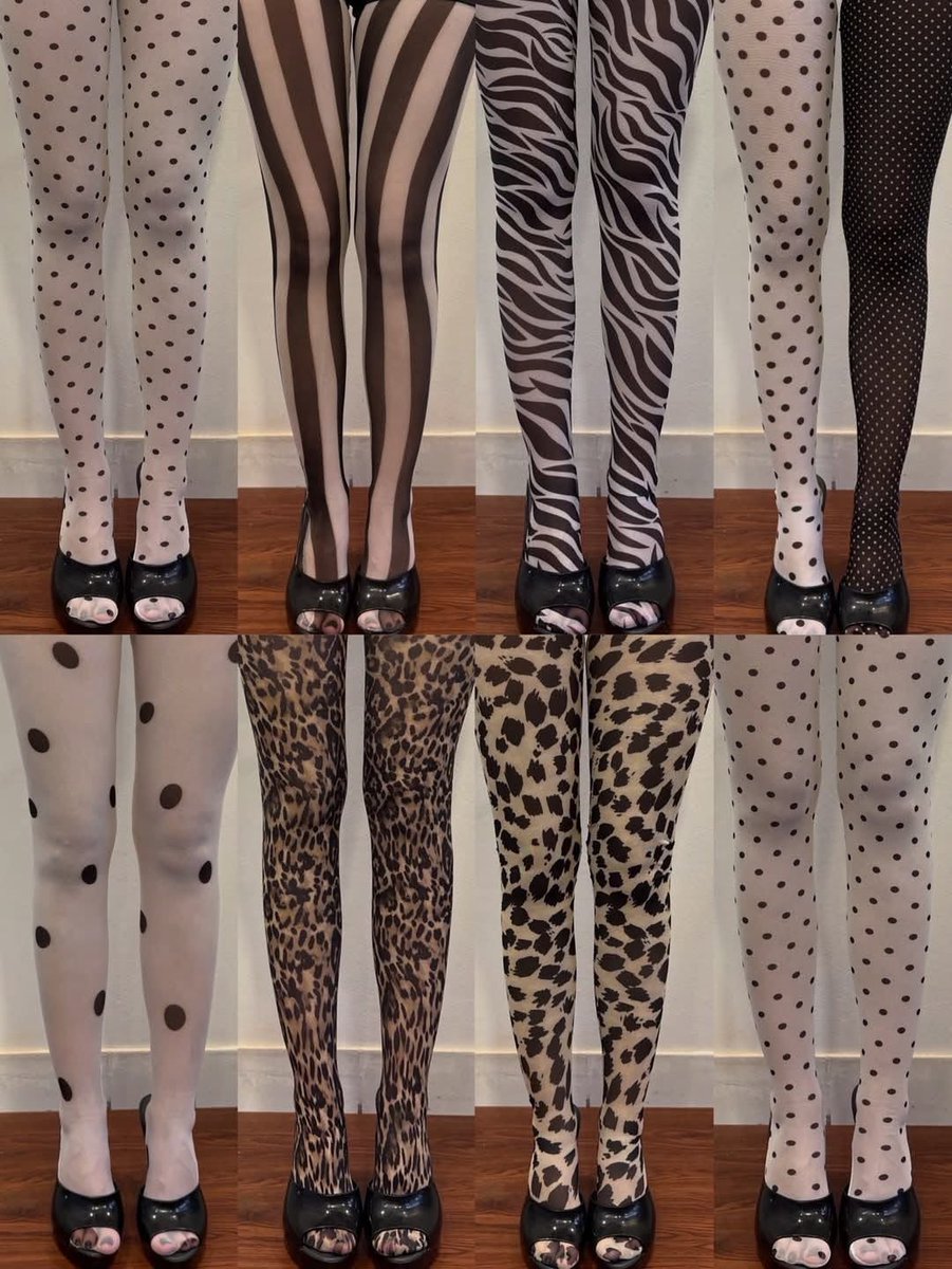 pinkglitterie's tweet photo. Black &amp; white patterned tights https://t.co/yBS9VfthzQ