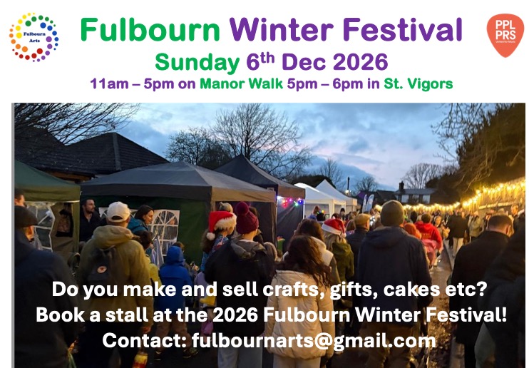 FulbournArts's tweet photo. CRAFTS, GIFTS, CAKES ... book a stall at the FULBOURN WINTER FESTIVAL if you make any of these. Sunday 6th Dec. Outdoors stalls, bring your own gazebo and table. Contact fulbournarts@gmail.com for a booking form. #festival #fulbourn #crafts #gifts #cakes https://t.co/NSMs3eRaUm