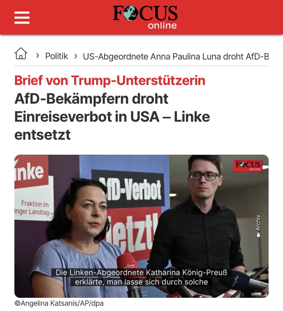 queru_lant's tweet photo. Herrlich, ich liebe entsetzte Linke 😍

Wer ein AfD-Verbot fordert, soll nicht mehr in die USA einreisen dürfen. https://t.co/EcLM7wZOMe