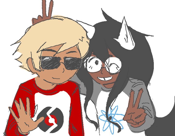 Lucillily's tweet photo. drawinf from a few months ago (?) i would draw them very differently nowadays #Homestuck https://t.co/VGS1kqc91X