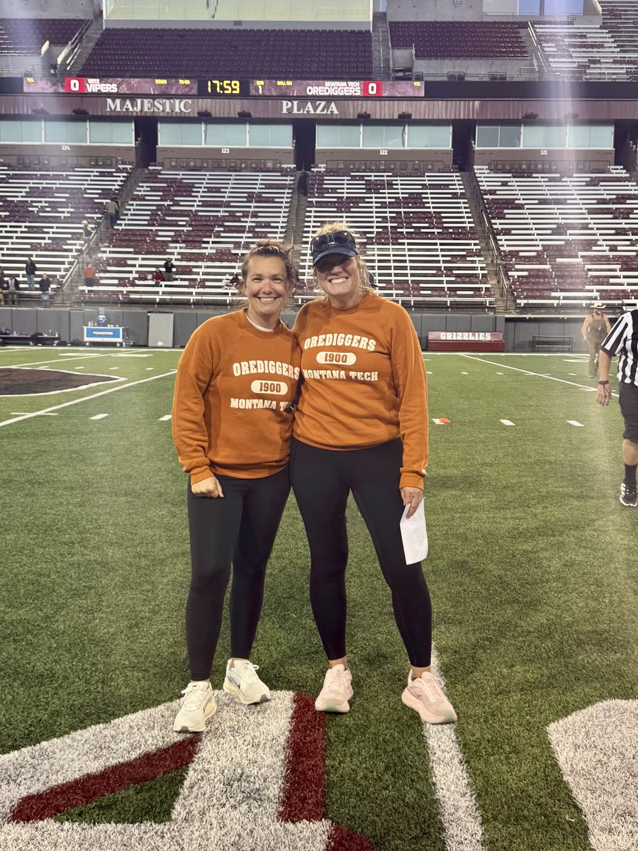 CoachHahnEHHS's tweet photo. What an incredible opportunity to be invited to coach the Montana Tech Women’s Flag Football team in two exhibition games last night at Washington-Grizzly Stadium! 🏈💪
Excited to see this program grow - the future is bright at MT Tech! 💙
#GirlsFlagFootball #thefutureisfemale https://t.co/j5heYjCeFj