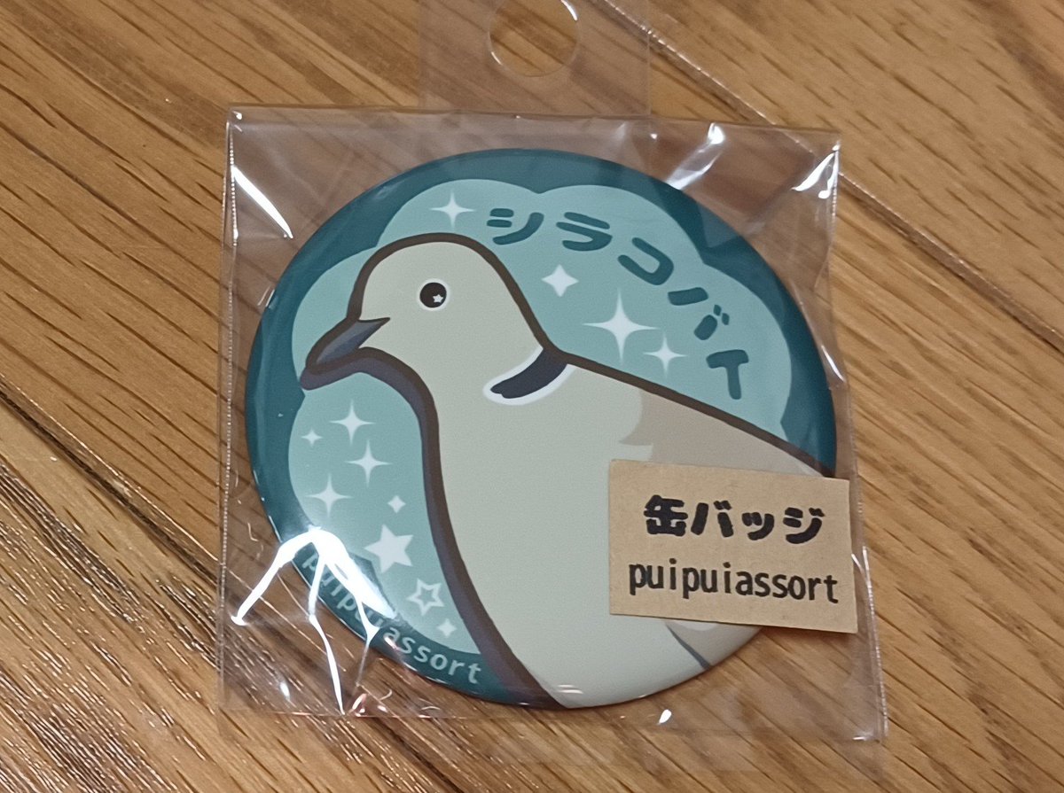 Keith_0921's tweet photo. TSUBASAさんのブースでお迎えしたpuipuiassort @petitassort さんの缶バッジ。ハトはハトでもシラコバトのグッズって珍しいですよね。埼玉県民として迷わずゲットさせていただきました。
#愛鳥祭 https://t.co/pSNCCMji4f
