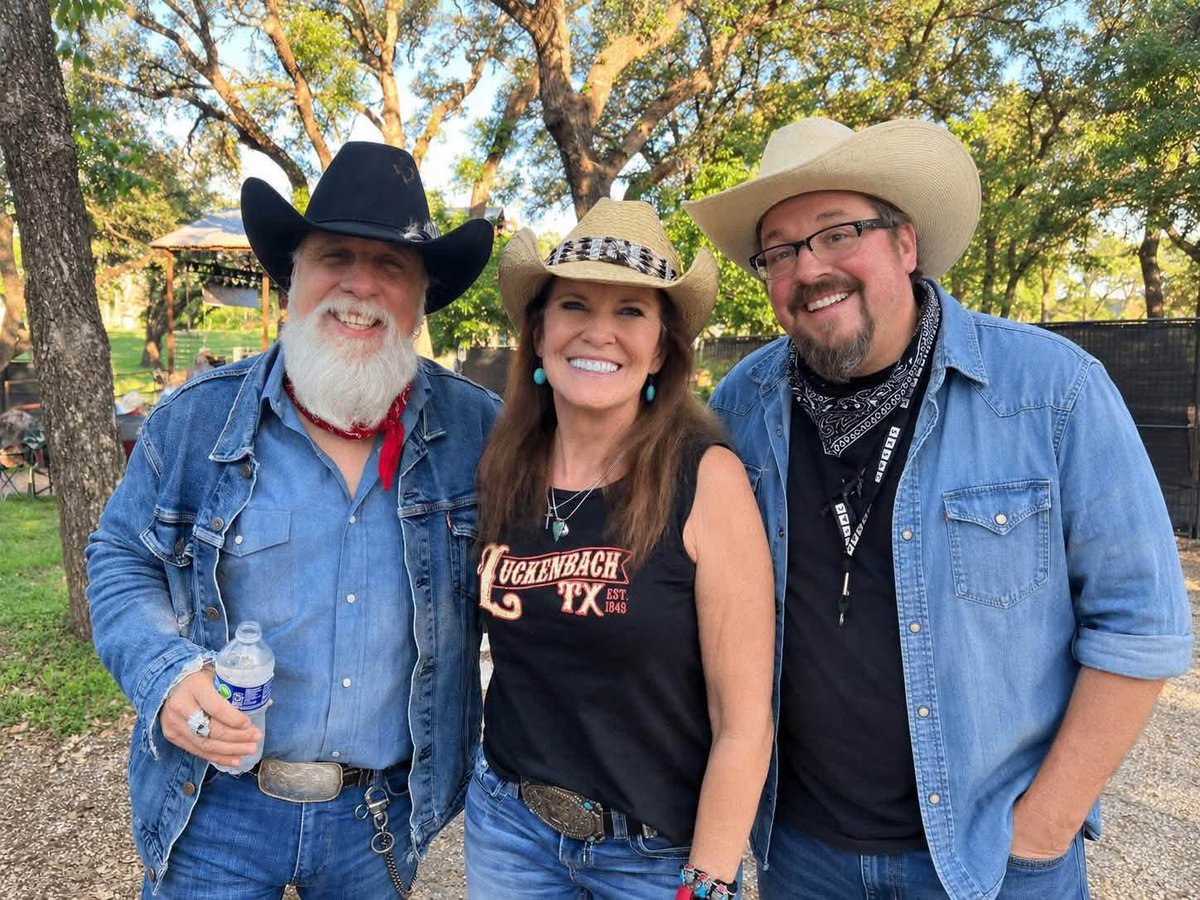 dallasmoore's tweet photo. Let's Go To Luckenbach Texas! 

Comin' in HOT from last night's show at Soggy Bottom Saloon in Beaumont to host this month's edition of my Southern Fried Sunday Songwriter Series with my VERY Special Guests Scott Southworth and Kim Carson! 
Free Show - All Ages - 1-5p https://t.co/r9Iezgxfkd